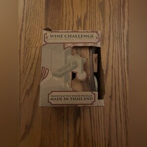 Hand Crafted Wooden Wine Puzzle - In Original Box